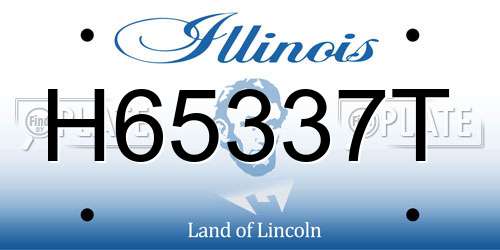 H65337T Illinois License Plate