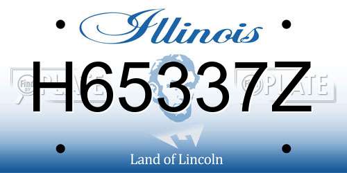 H65337Z Illinois License Plate