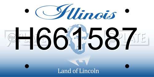 H661587 Illinois License Plate