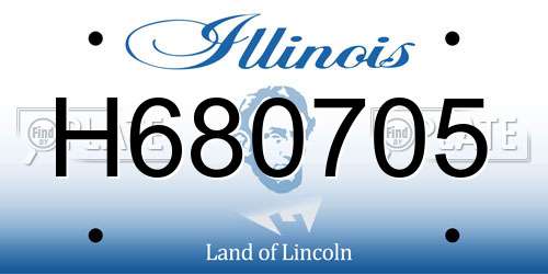 H680705 Illinois License Plate