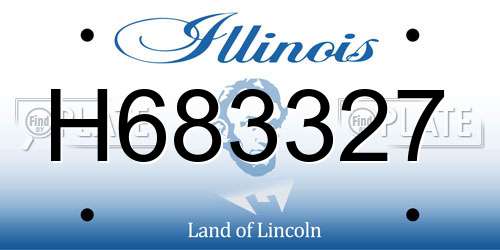 H683327 Illinois License Plate