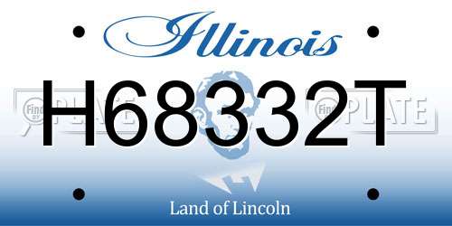 H68332T Illinois License Plate