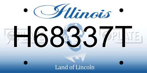 H68337T Illinois License Plate