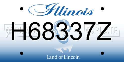H68337Z Illinois License Plate