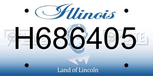 H686405 Illinois License Plate