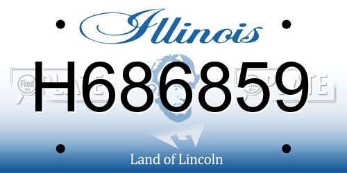 H686859 Illinois License Plate