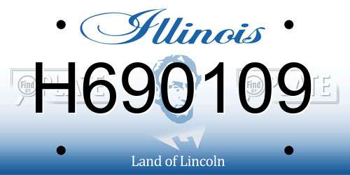 H690109 Illinois License Plate