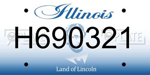 H690321 Illinois License Plate
