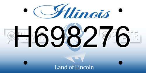 H698276 Illinois License Plate