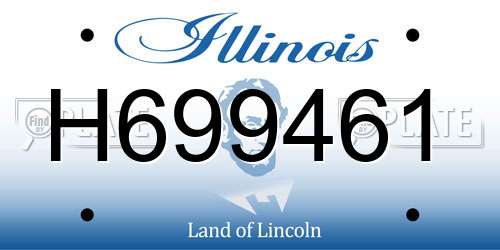 H699461 Illinois License Plate