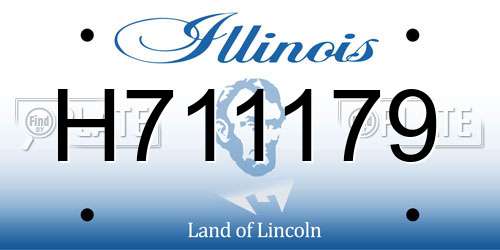 H711179 Illinois License Plate