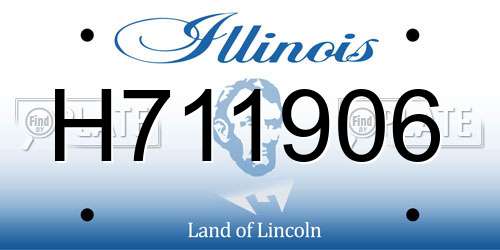 H711906 Illinois License Plate