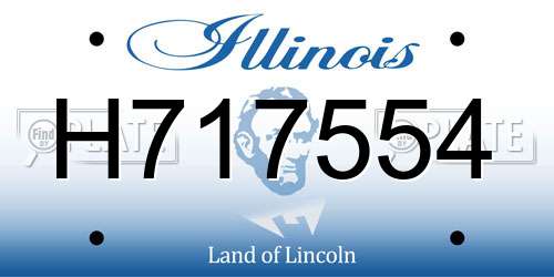 H717554 Illinois License Plate