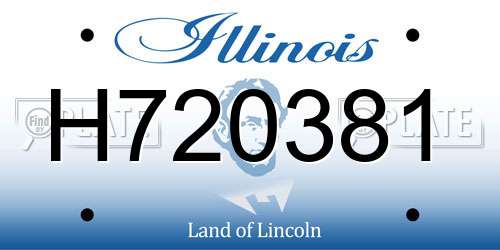H720381 Illinois License Plate