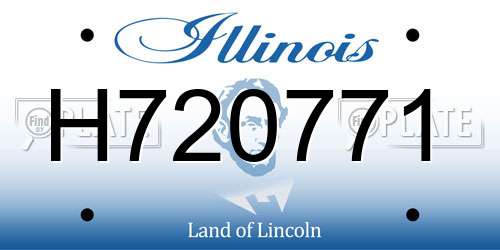 H720771 Illinois License Plate