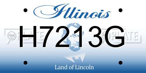 H7213G Illinois License Plate