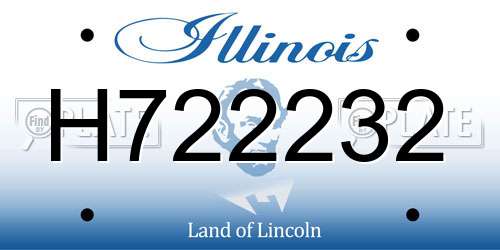 H722232 Illinois License Plate