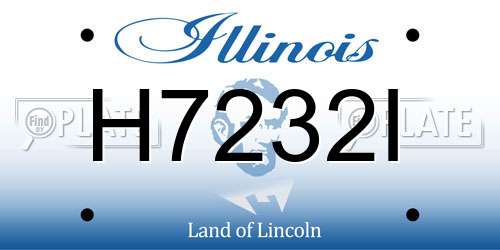 H7232I Illinois License Plate