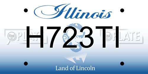 H723TI Illinois License Plate