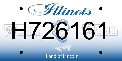 H726161 Illinois License Plate