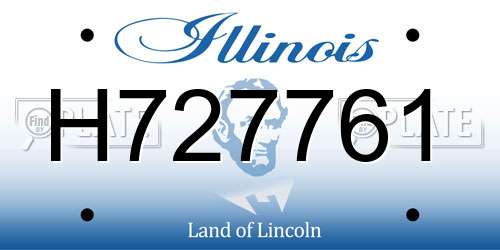 H727761 Illinois License Plate