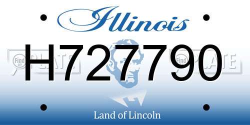 H727790 Illinois License Plate