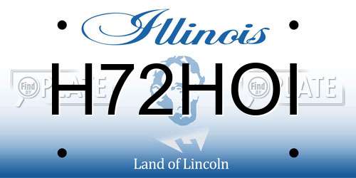 H72HOI Illinois License Plate