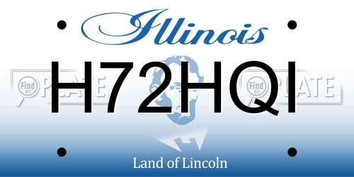 H72HQI Illinois License Plate
