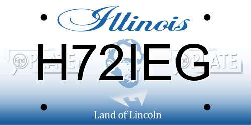 H72IEG Illinois License Plate