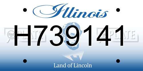 H739141 Illinois License Plate