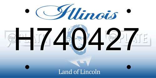 H740427 Illinois License Plate