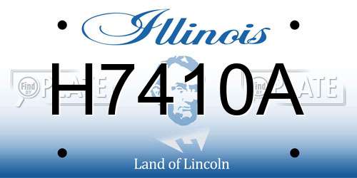 H7410A Illinois License Plate
