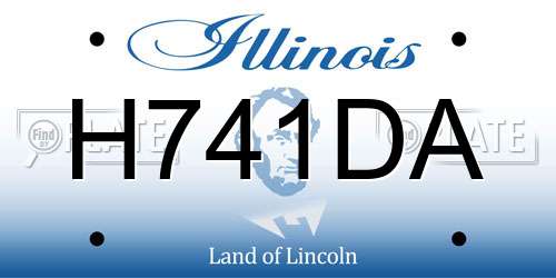 H741DA Illinois License Plate