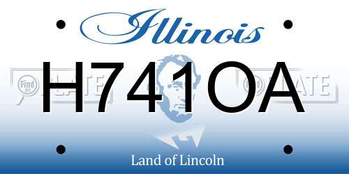 H741OA Illinois License Plate