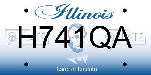 H741QA Illinois License Plate