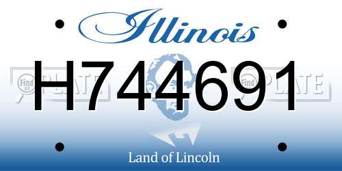 H744691 Illinois License Plate