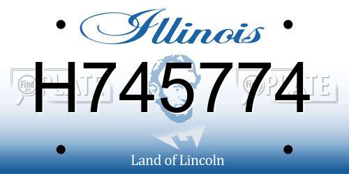 H745774 Illinois License Plate