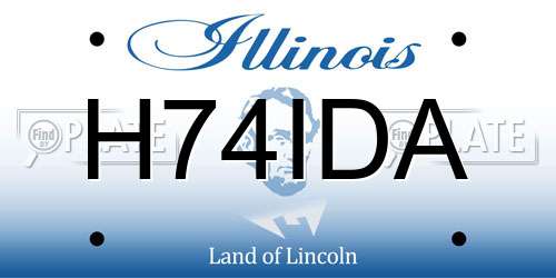 H74IDA Illinois License Plate