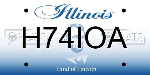 H74IOA Illinois License Plate
