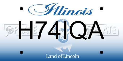 H74IQA Illinois License Plate