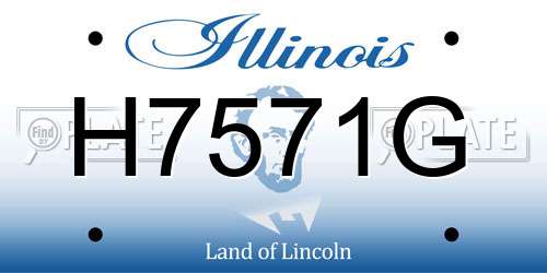 H7571G Illinois License Plate