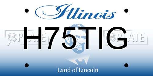 H75TIG Illinois License Plate