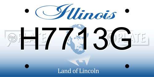 H7713G Illinois License Plate