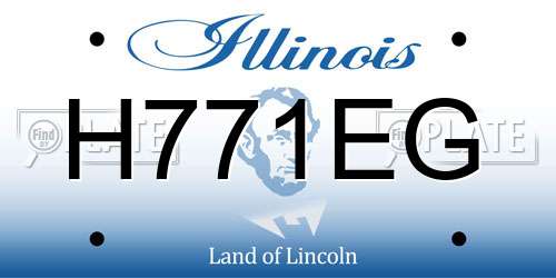 H771EG Illinois License Plate