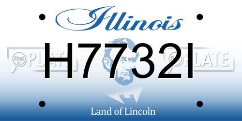 H7732I Illinois License Plate