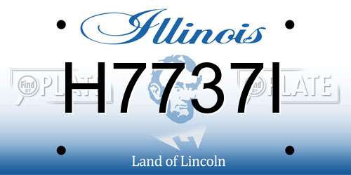 H7737I Illinois License Plate