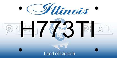 H773TI Illinois License Plate