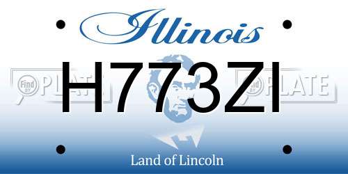 H773ZI Illinois License Plate