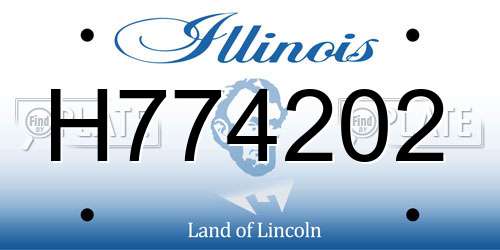 H774202 Illinois License Plate