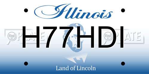 H77HDI Illinois License Plate